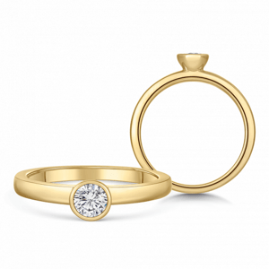 SOFIA DIAMONDS zlatý zásnubní prsten s diamantem 0,25 ct BDRB00078YG