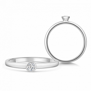 SOFIA DIAMONDS zlatý zásnubní prsten s diamantem 0,15 ct BDRB00076WG