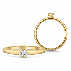 SOFIA DIAMONDS zlatý zásnubní prsten s diamantem 0,10 ct BDRB00075YG