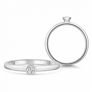 SOFIA DIAMONDS zlatý zásnubní prsten s diamantem 0,10 ct BDRB00075WG