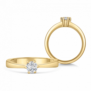 SOFIA DIAMONDS zlatý zásnubní prsten s diamantem 0,25 ct BDRB00070YG