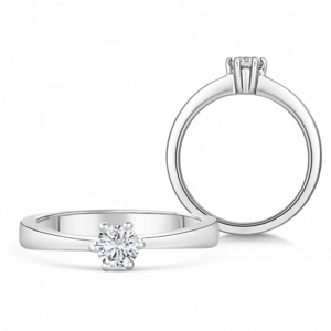 SOFIA DIAMONDS zlatý zásnubní prsten s diamantem 0,20 ct BDRB00069WG