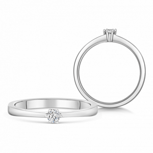 SOFIA DIAMONDS zlatý zásnubní prsten s diamantem 0,15 ct BDRB00068WG
