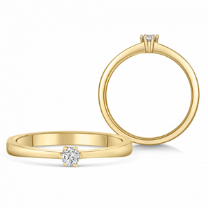 SOFIA DIAMONDS zlatý zásnubní prsten s diamantem 0,10 ct BDRB00067YG