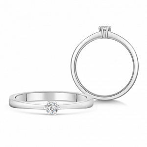 SOFIA DIAMONDS zlatý zásnubní prsten s diamantem 0,10 ct BDRB00067WG