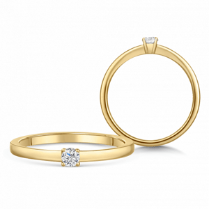 SOFIA DIAMONDS zlatý zásnubní prsten s diamantem 0,15 ct BDRB00063YG