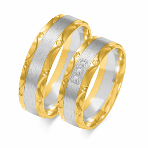SOFIA zlatý pánský snubní prsten ZSA-230MYG+WG