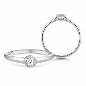 SOFIA DIAMONDS zlatý zásnubní prsten s diamanty 0,13 ct UDRG46330W-H-I1