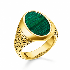 THOMAS SABO prsten Green-gold TR2242-140-6