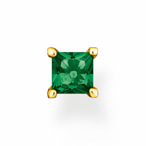 THOMAS SABO kusová náušnice Green stone gold H2233-472-6