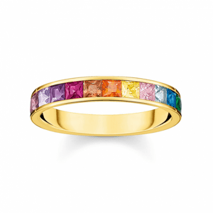 THOMAS SABO prsten Colourful stones gold TR2403-996-7