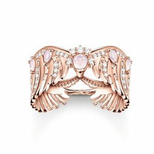 THOMAS SABO prsten Phoenix wing with pink stones rose gold TR2411-323-9