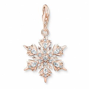 THOMAS SABO přívěsek charm Snowflake with white stones rose gold 1903-416-14