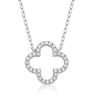SOFIA stříbrný náhrdelník s květinou CONZB110237