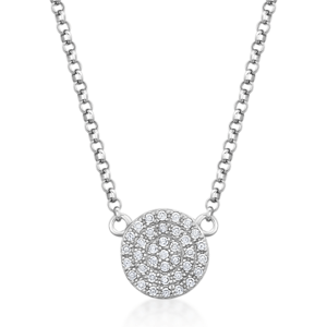 SOFIA stříbrný náhrdelník se zirkonovým kruhem CONZB110236