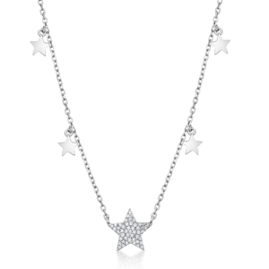 SOFIA stříbrný náhrdelník s hvězdičkami CONZB110225