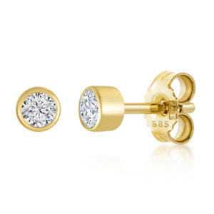 SOFIA DIAMONDS zlaté náušnice s diamanty 2 x 0,04 ct UDER26662Y-H-I1