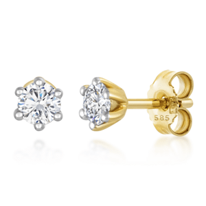 SOFIA DIAMONDS zlaté náušnice s diamanty 2 x 0,075 ct UDER21525Y-H-I1