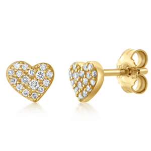 SOFIA DIAMONDS zlaté náušnice srdíčka s diamantem 0,17 ct GEMBO30047-11