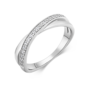 SOFIA stříbrný překřížený prsten se zirkony AUSETW0ZZ0P-ZY