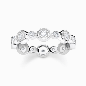 THOMAS SABO prsten circles with white stones TR2256-051-14