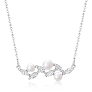 SOFIA stříbrný náhrdelník s perlami a zirkony WWPS171030N-1