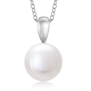 SOFIA stříbrný přívěsek s bílou perlou WWBUTT-10WH