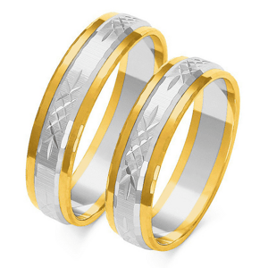 SOFIA zlatý pánský snubní prsten ZSA-220MYG+WG