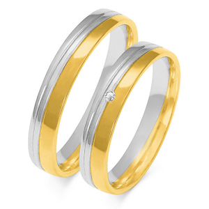 SOFIA zlatý pánský snubní prsten ZSA-225MYG+WG