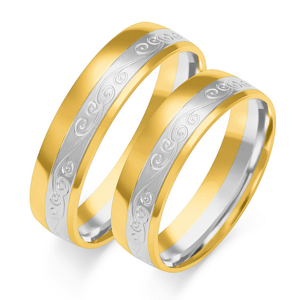 SOFIA zlatý dámský snubní prsten ZSB-207WYG+WG
