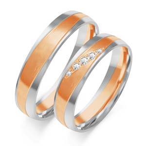SOFIA zlatý pánský snubní prsten ZSB-208MRG+WG
