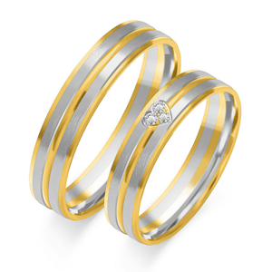 SOFIA zlatý pánský snubní prsten ZSOE-51MYG+WG