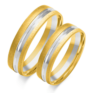 SOFIA zlatý pánský snubní prsten ZSOE-64MYG+WG
