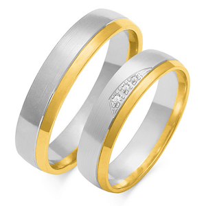 SOFIA zlatý dámský snubní prsten ZSOE-164WYG+WG