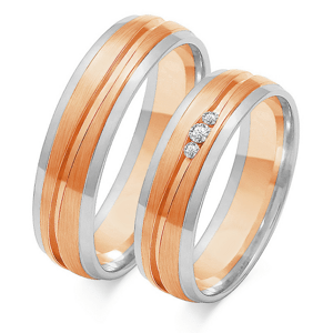 SOFIA zlatý pánský snubní prsten ZSOE-209MRG+WG