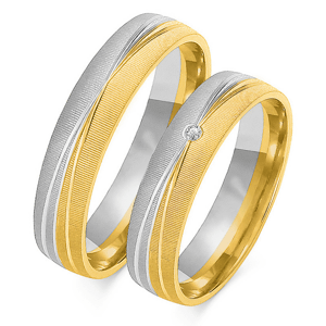 SOFIA zlatý pánský snubní prsten ZSOE-214MYG+WG