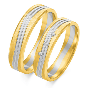 SOFIA zlatý pánský snubní prsten ZSOE-220MYG+WG