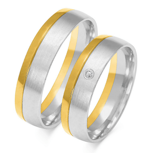 SOFIA zlatý pánský snubní prsten ZSOE-288MYG+WG
