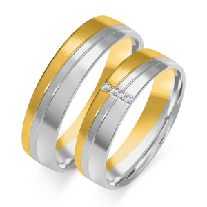 SOFIA zlatý pánský snubní prsten ZSOE-304MYG+WG