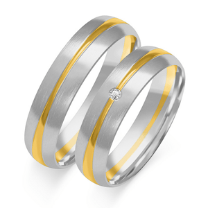 SOFIA zlatý pánský snubní prsten ZSOE-305MYG+WG