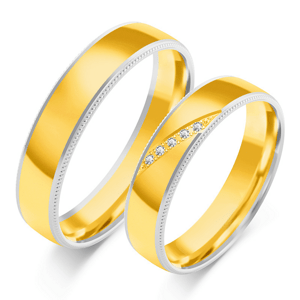 SOFIA zlatý pánský snubní prsten ZSOE-378MYG+WG