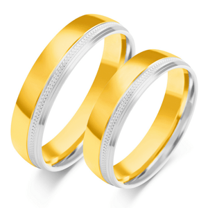 SOFIA zlatý pánský snubní prsten ZSOE-389MYG+WG