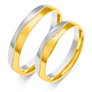 SOFIA zlatý pánský snubní prsten ZSOE-392MYG+WG