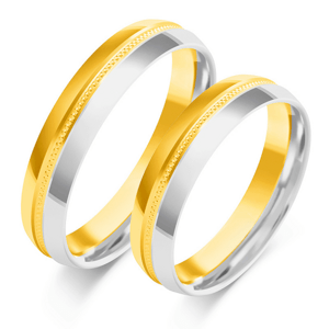SOFIA zlatý pánský snubní prsten ZSOE-394MYG+WG