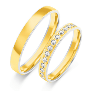 SOFIA zlatý pánský snubní prsten ZSOE-404MYG+WG