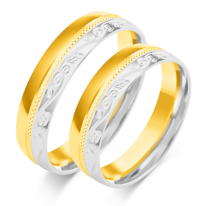 SOFIA zlatý pánský snubní prsten ZSOE-409MYG+WG