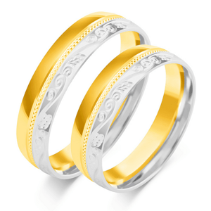 SOFIA zlatý dámský snubní prsten ZSOE-409WYG+WG