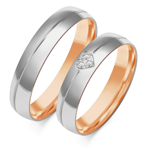 SOFIA zlatý dámský snubní prsten ZSOP-26WRG+WG