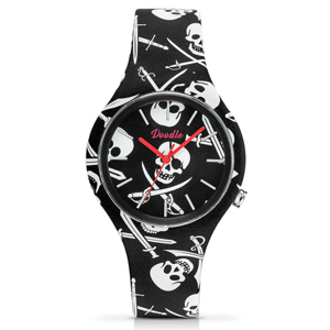 DOODLE pánské hodinky Black Pirates Skull DO42007