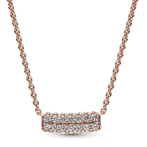 PANDORA zlacený Nadčasový pavé náhrdelník 382621C01-45